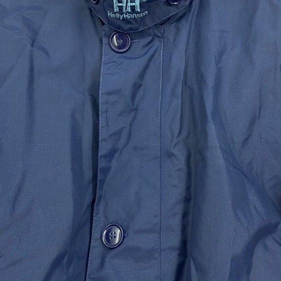 HELLY HANSEN Vintage 90s Mens Nylon Sailing Rain Coat Reversible Hooded Medium - Picture 9 of 15